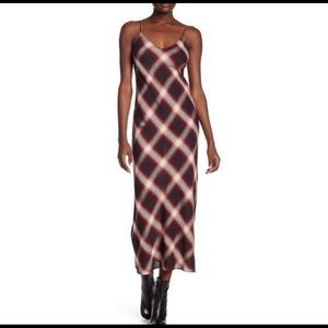 ISO!!!!! Not for sale looking for Vince Plaid Midi Slip Dress In Red Check